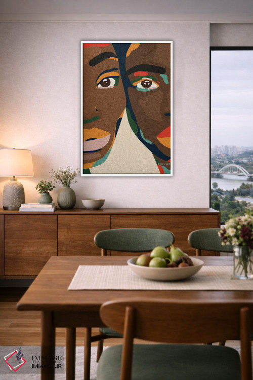 تابلو مینیمال به من تکیه کن اثر کمو فرانک - D6W