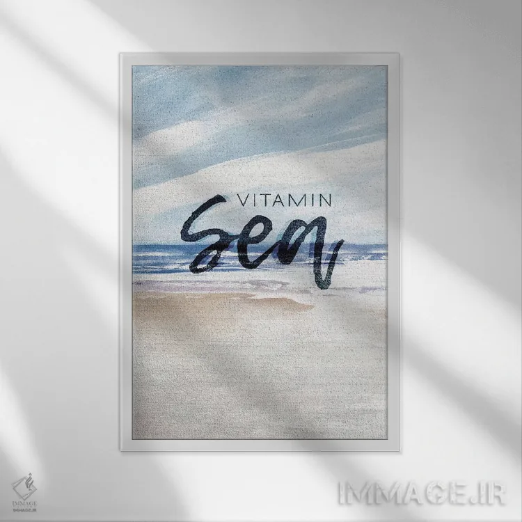 تابلو دکوراتیو ویتامین دریا اثر کینگزلی - نمای قابدار سفید