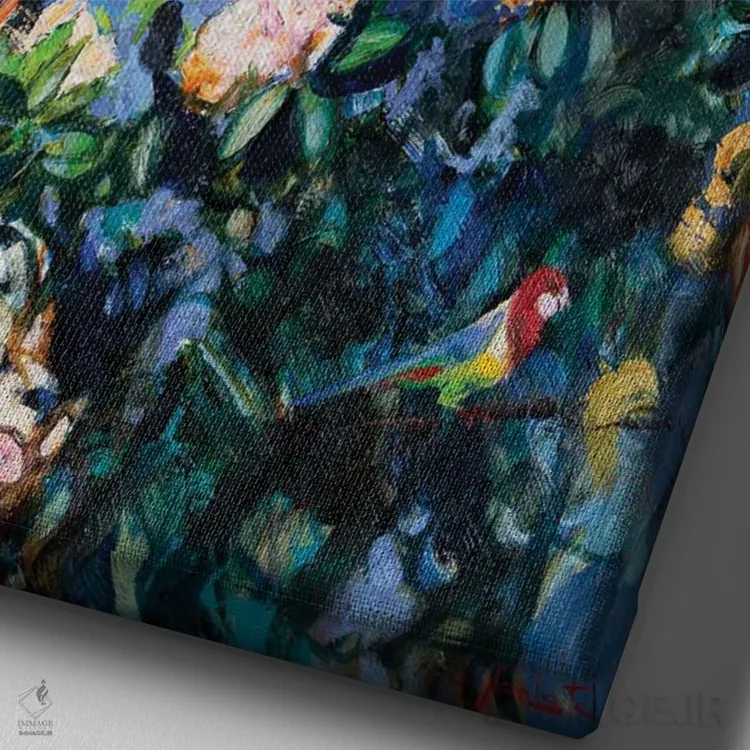 تابلو دکوراتیو ملکه ژانگ اثر خانلار اسدالله یف - نمای نزدیک بافت بوم