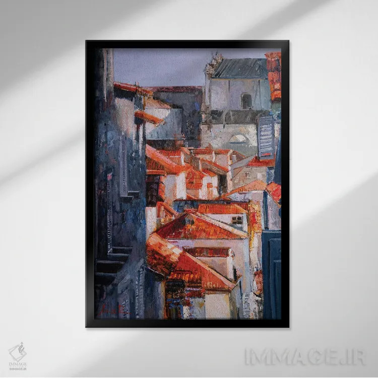 تابلو دکوراتیو دوبروونیک اثر خانلار اسدالله یف - نمای قابدار مشکی