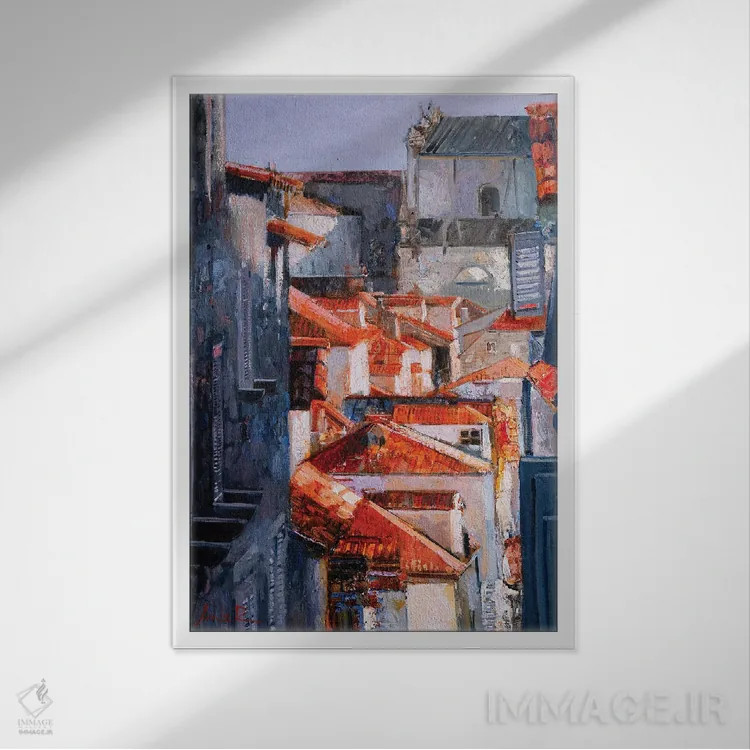 تابلو دکوراتیو دوبروونیک اثر خانلار اسدالله یف - نمای قابدار سفید