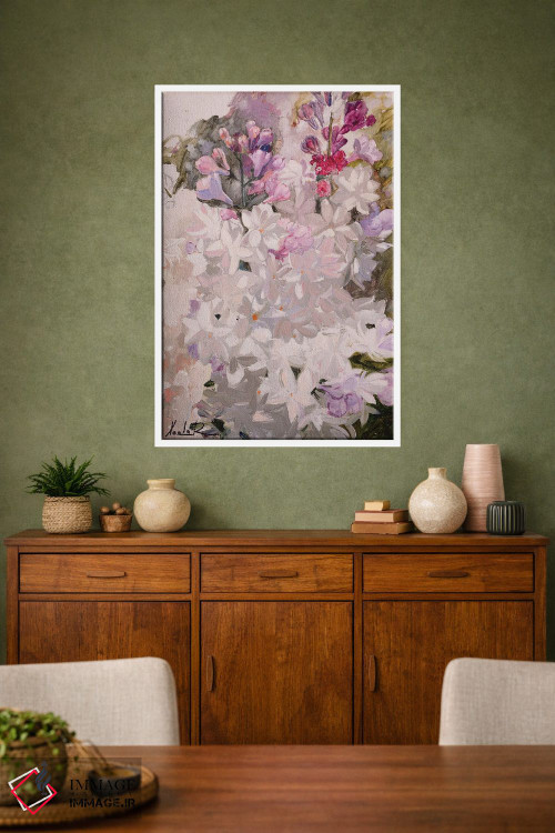 تابلو دکوراتیو یاس بنفش اثر خانلار اسدالله یف - D1W