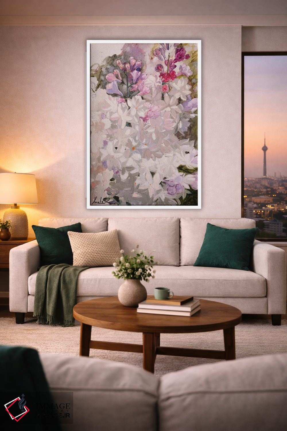 تابلو دکوراتیو یاس بنفش اثر خانلار اسدالله یف - D2W