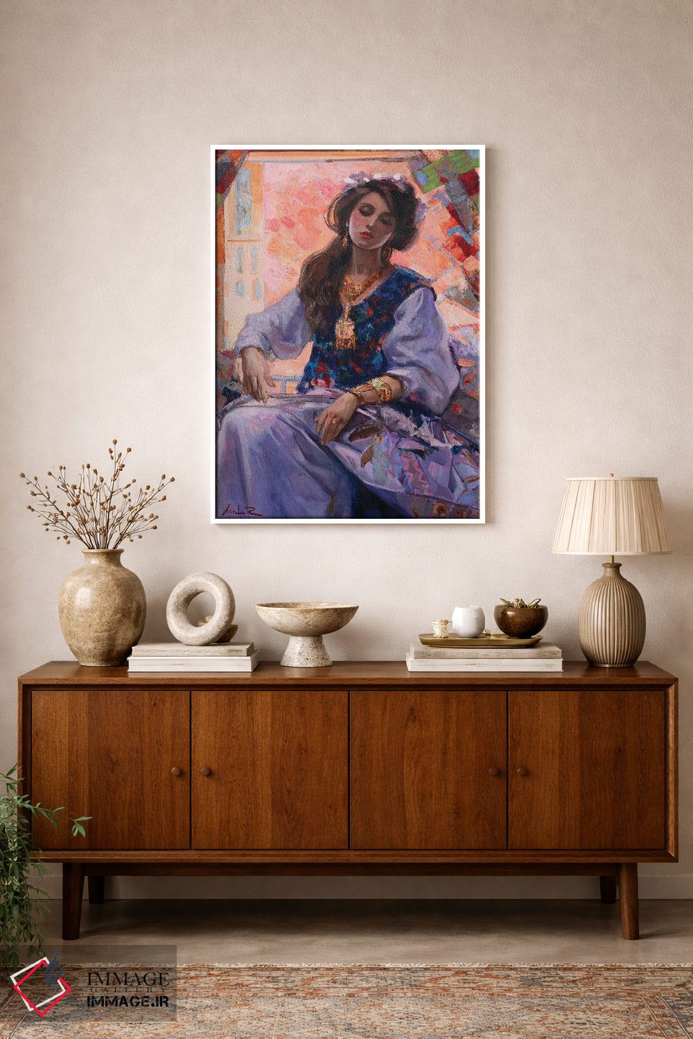 تابلو دکوراتیو دختر شرقی اثر خانلار اسدالله یف - D1W