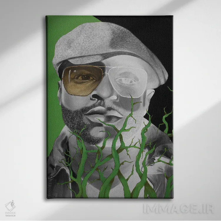 تابلو دکوراتیو ریشه ها اثر خلئو موریس - نمای روبهرو روی دیوار