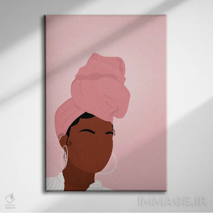 تابلو دکوراتیو دختر روی جلد اثر خیا ای - نمای روبهرو روی دیوار