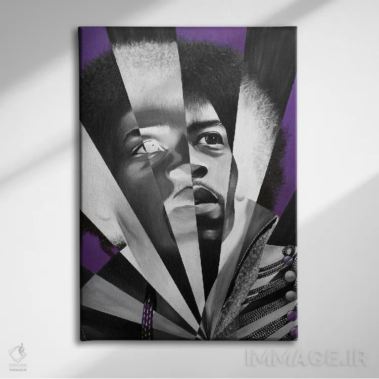 تابلو دکوراتیو مه بنفش اثر خلئو موریس - نمای روبهرو روی دیوار