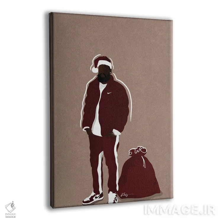 تابلو دکوراتیو بابانوئل امروزی اثر خیا ای - نمای پرسپکتیو محصول