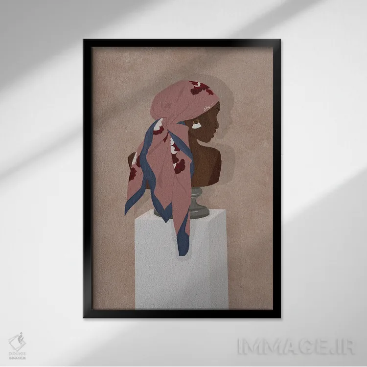 تابلو دکوراتیو هنر زیبا اثر خیا ای - نمای قابدار مشکی