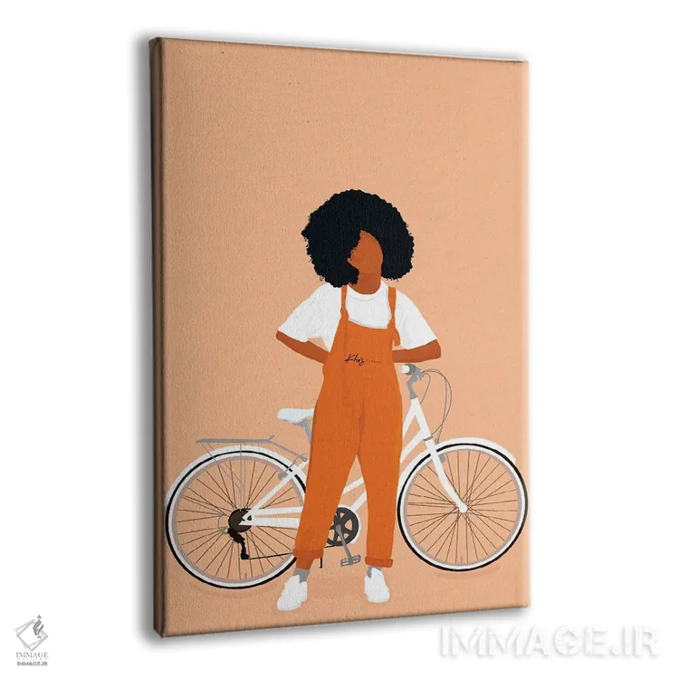 تابلو دکوراتیو نارنجی، خوشحالی؟ اثر خیا ای - نمای پرسپکتیو محصول