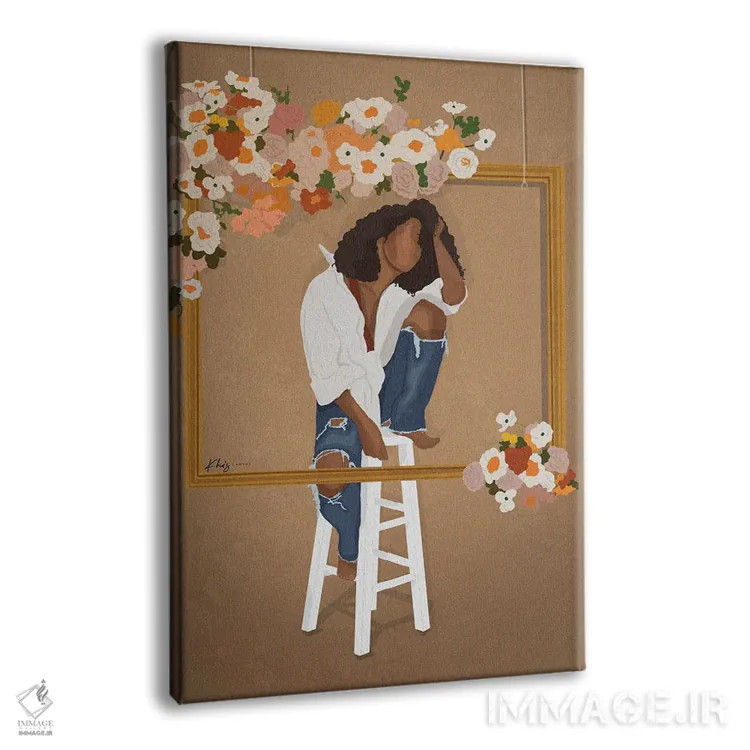 تابلو دکوراتیو با وقار شکوفا شو اثر خیا ای - نمای پرسپکتیو محصول