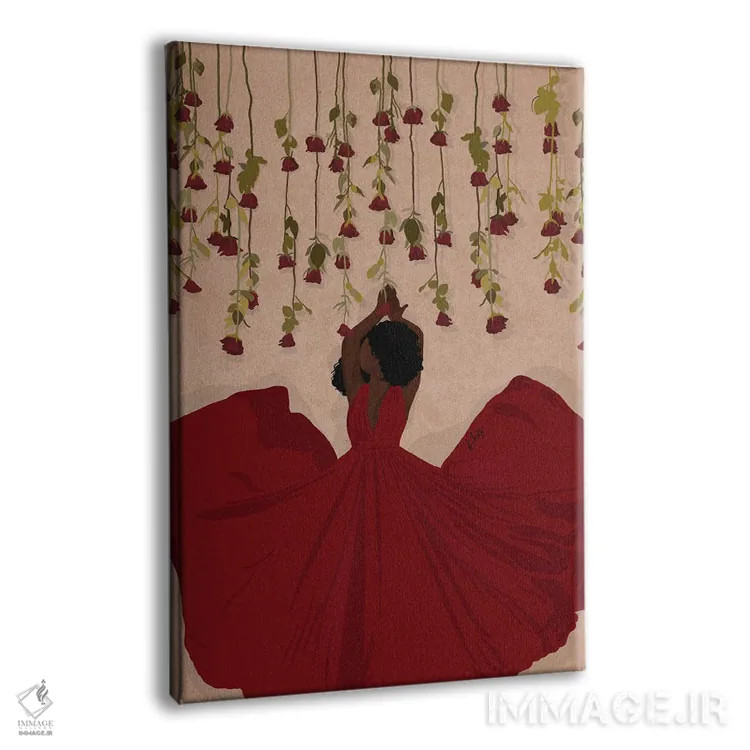 تابلو دکوراتیو رزها قرمزند اثر خیا ای - نمای پرسپکتیو محصول