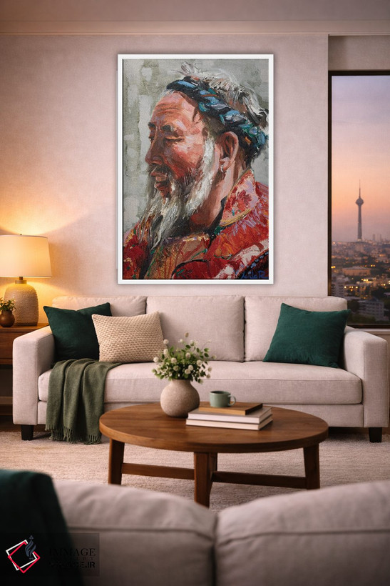 تابلو دکوراتیو پرتره آسیایی اثر خانلار اسدالله یف - D1W