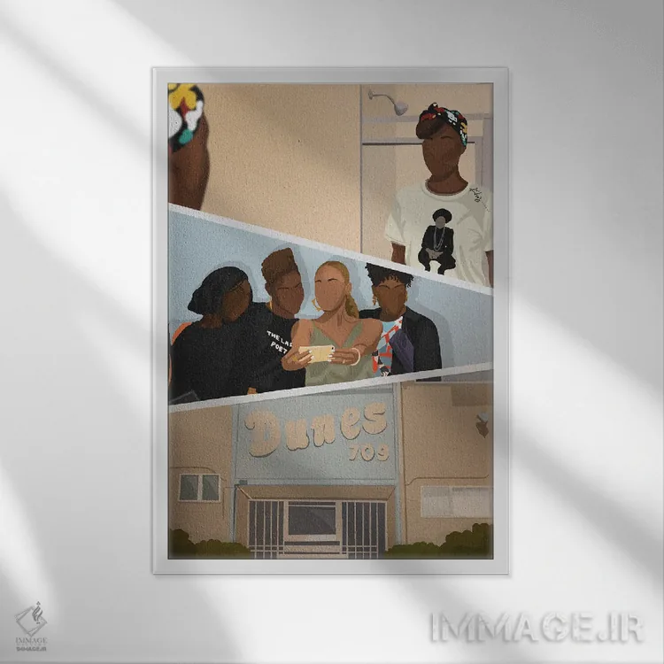 تابلو دکوراتیو ناایمن اثر خیا ای - نمای قابدار سفید