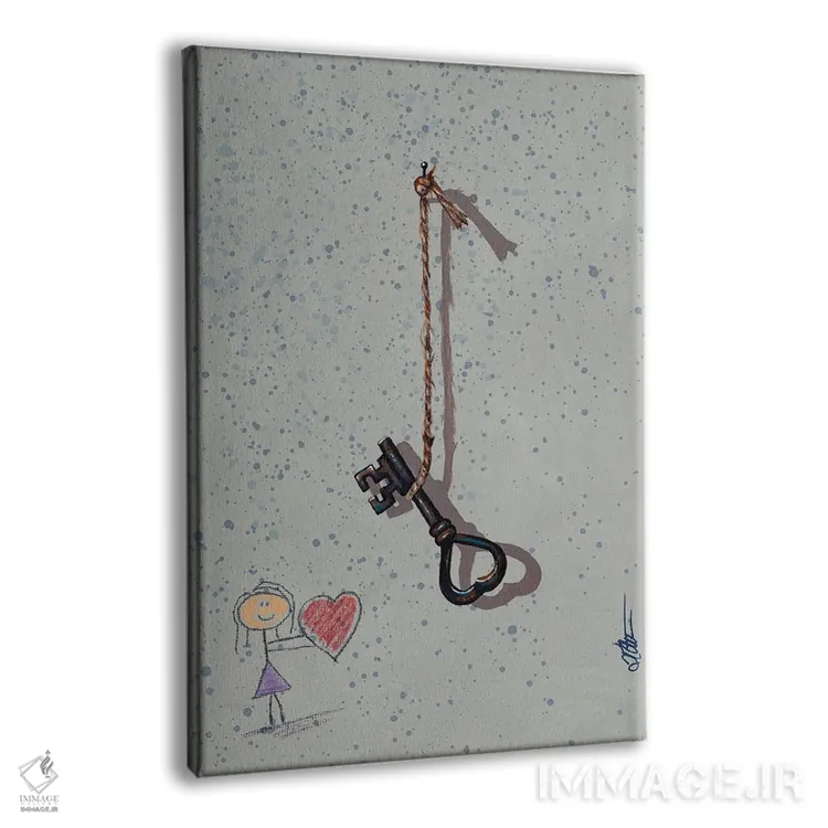 تابلو کلاسیک کلید قلب من اثر کی. آرتور - نمای پرسپکتیو محصول