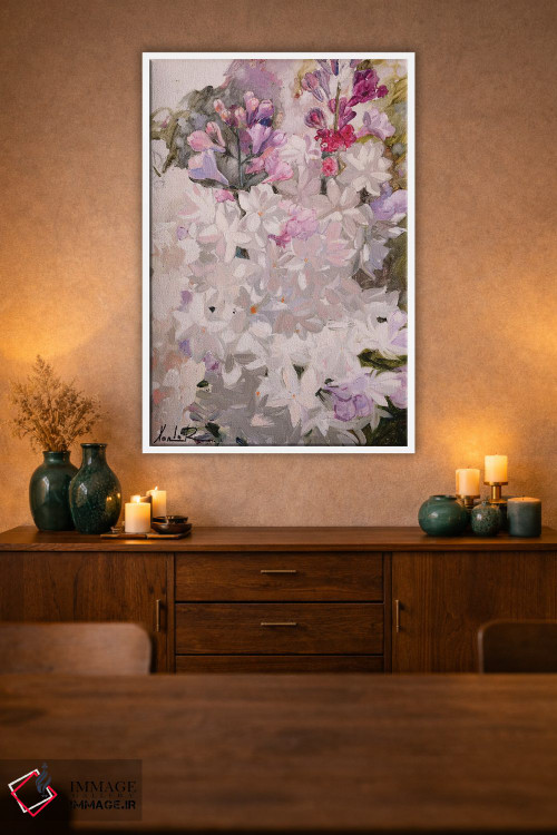 تابلو دکوراتیو یاس بنفش اثر خانلار اسدالله یف - D3W