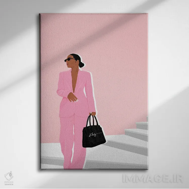 تابلو دکوراتیو دختر رئیس اثر خیا ای - نمای روبهرو روی دیوار