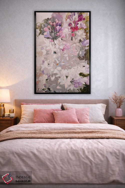 تابلو دکوراتیو یاس بنفش اثر خانلار اسدالله یف - D4B