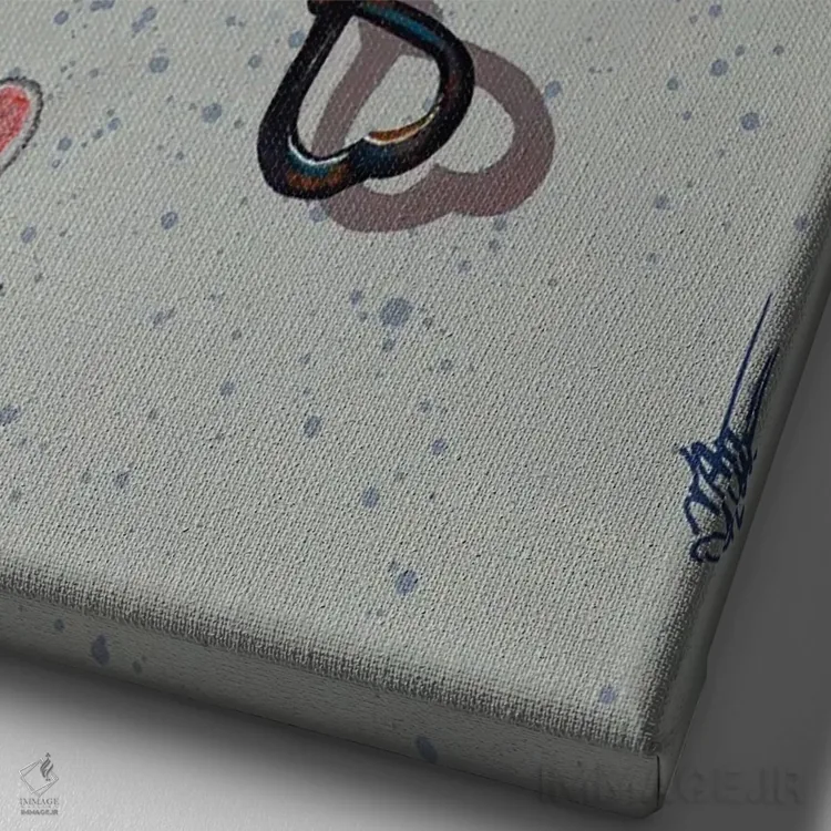 تابلو کلاسیک کلید قلب من اثر کی. آرتور - نمای نزدیک بافت بوم