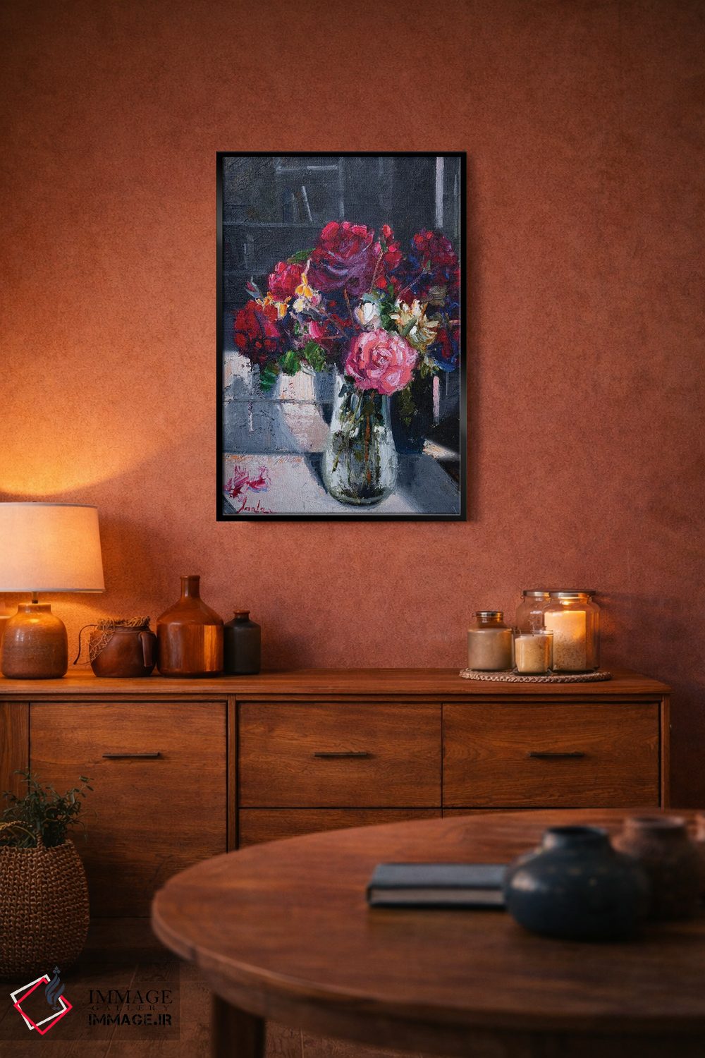 تابلو دکوراتیو گل ها در گلدان اثر خانلار اسدالله یف - D4B