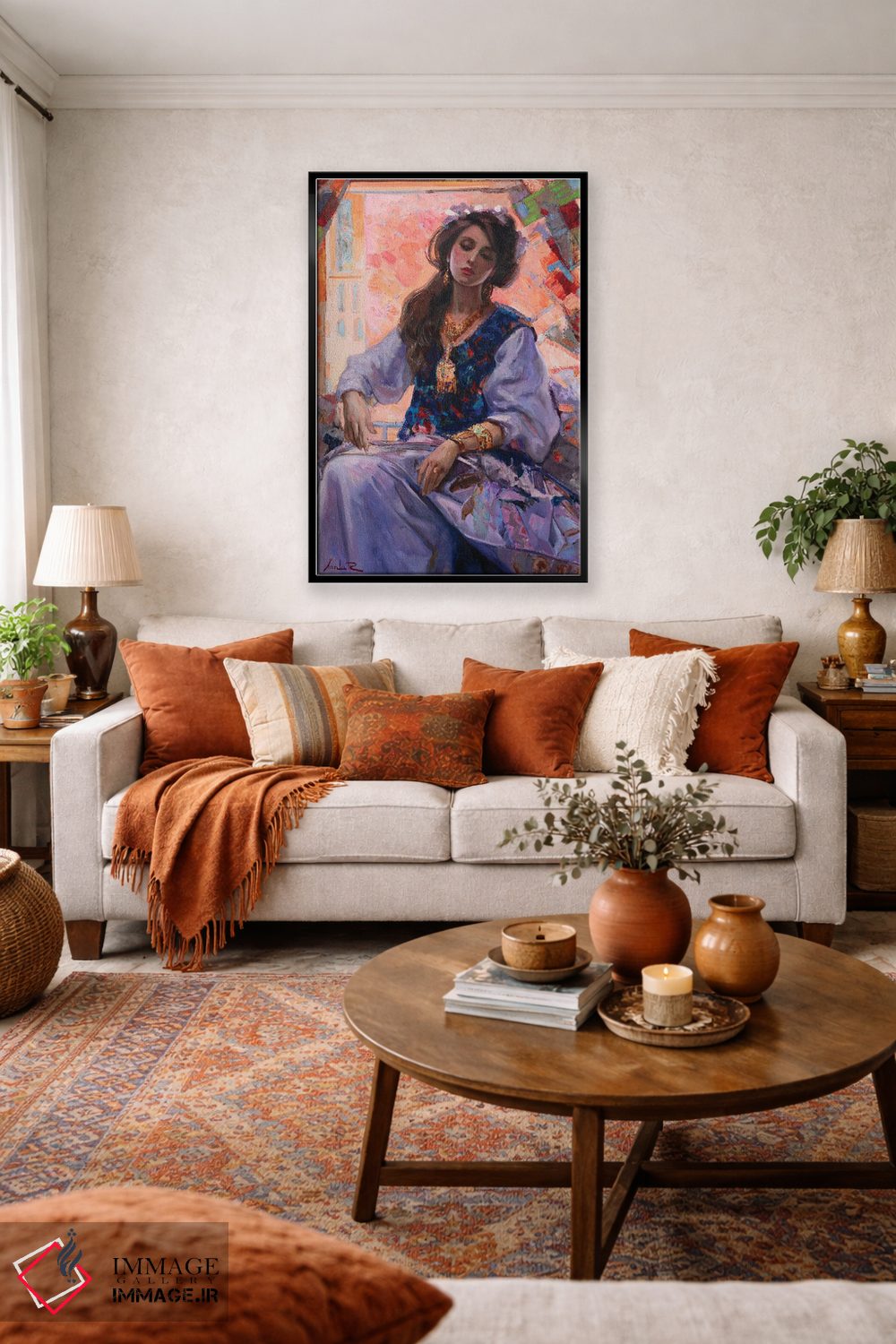 تابلو دکوراتیو دختر شرقی اثر خانلار اسدالله یف - D5B