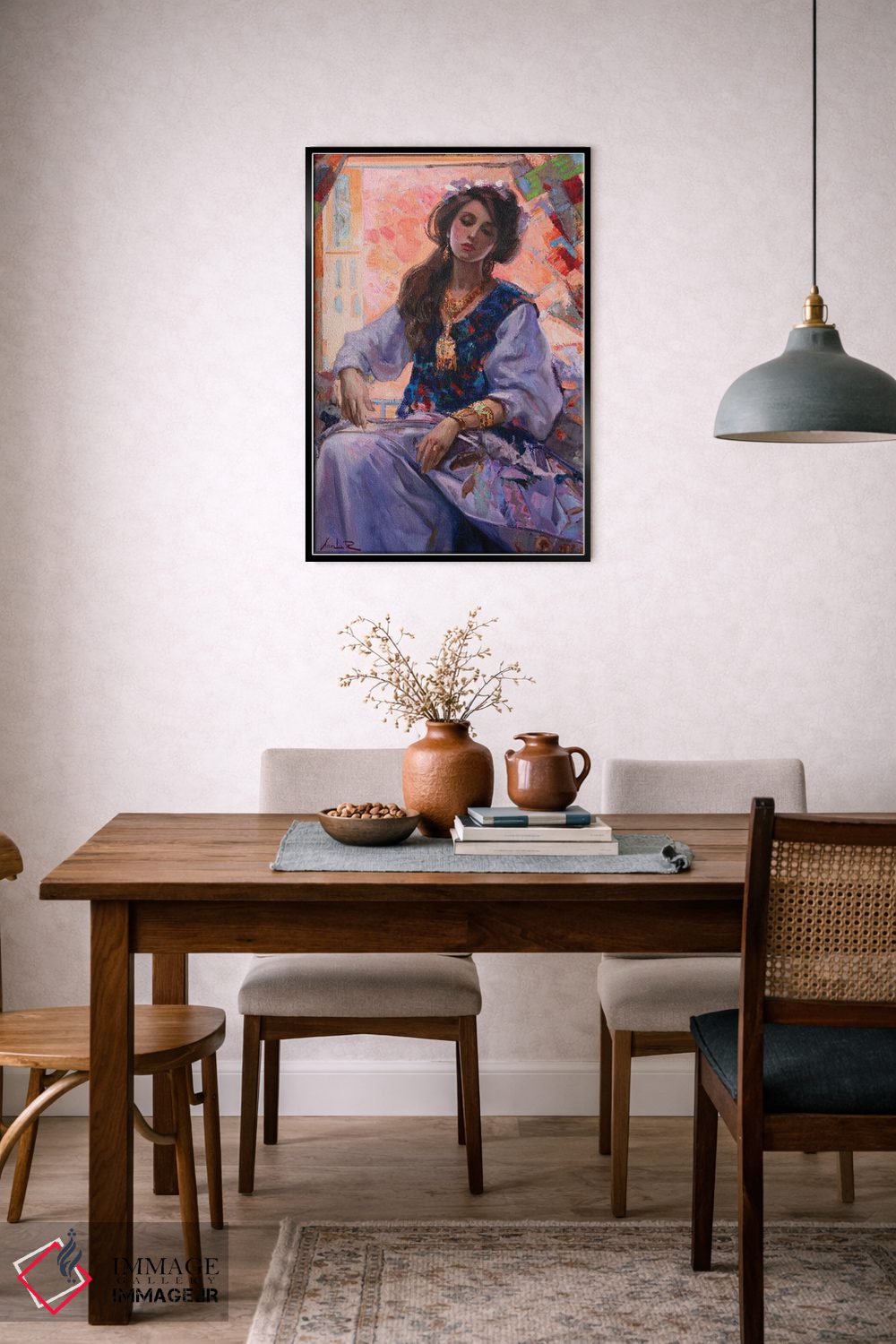 تابلو دکوراتیو دختر شرقی اثر خانلار اسدالله یف - D6B