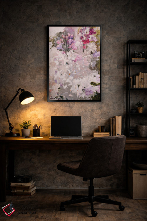 تابلو دکوراتیو یاس بنفش اثر خانلار اسدالله یف - D6B