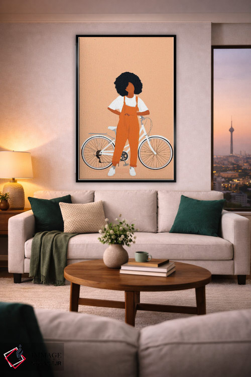 تابلو دکوراتیو نارنجی، خوشحالی؟ اثر خیا ای - D2B