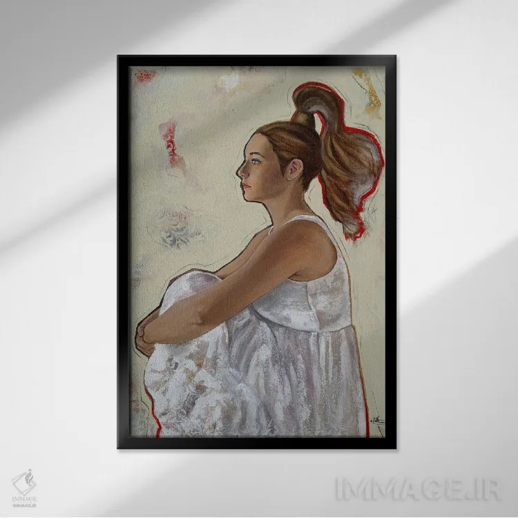 تابلو مدرن آینده نگر اثر کی. آرتور - نمای قابدار مشکی