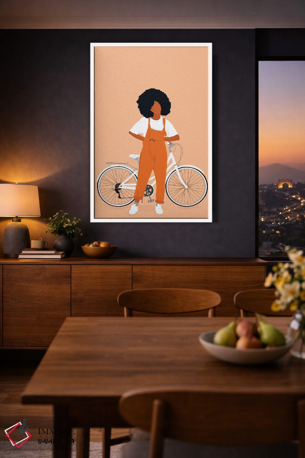 تابلو دکوراتیو نارنجی، خوشحالی؟ اثر خیا ای - D3W