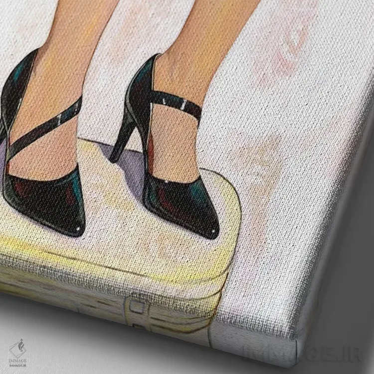 تابلو دکوراتیو پرانرژی اثر کی. آرتور - نمای نزدیک بافت بوم