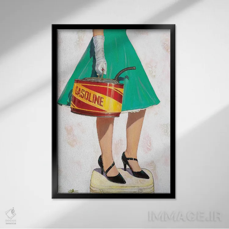 تابلو دکوراتیو پرانرژی اثر کی. آرتور - نمای قابدار مشکی