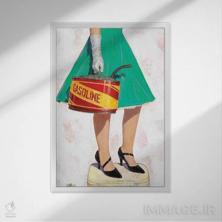 تابلو دکوراتیو پرانرژی اثر کی. آرتور - نمای قابدار سفید