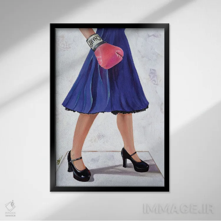 تابلو دکوراتیو ضربه نهایی اثر کی. آرتور - نمای قابدار مشکی