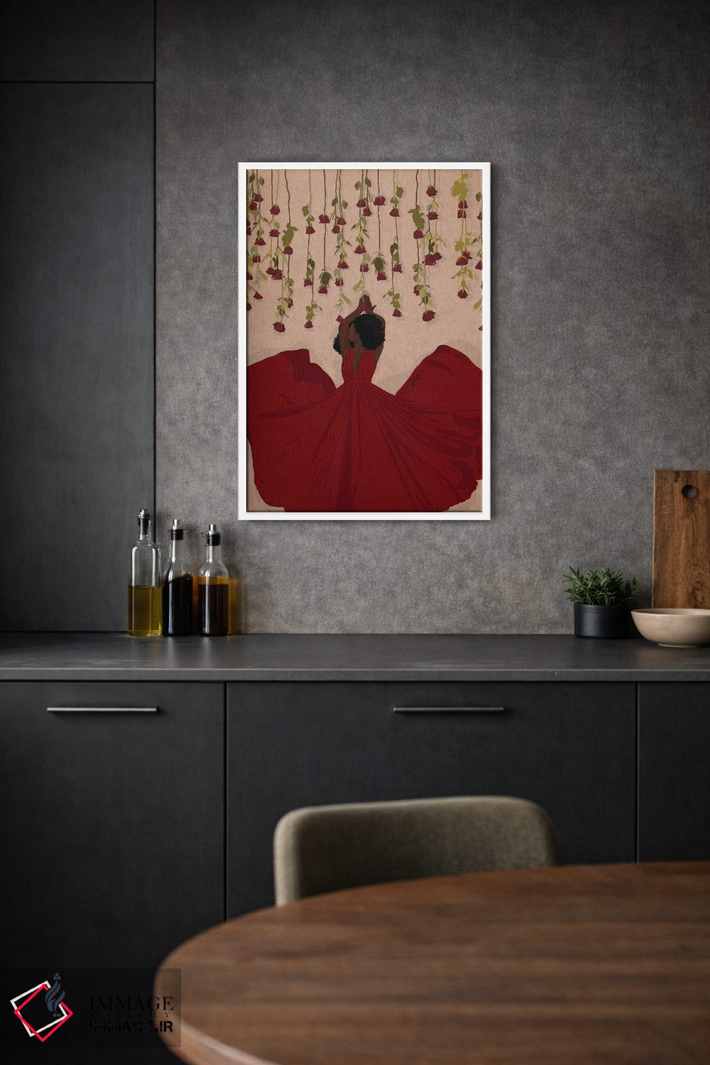 تابلو دکوراتیو رزها قرمزند اثر خیا ای - D1W