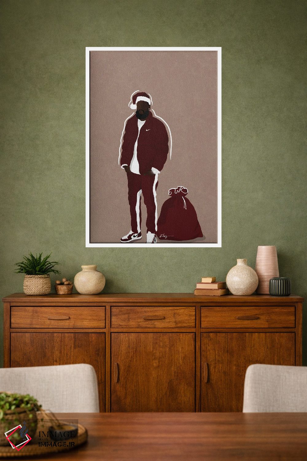 تابلو دکوراتیو بابانوئل امروزی اثر خیا ای - D1W