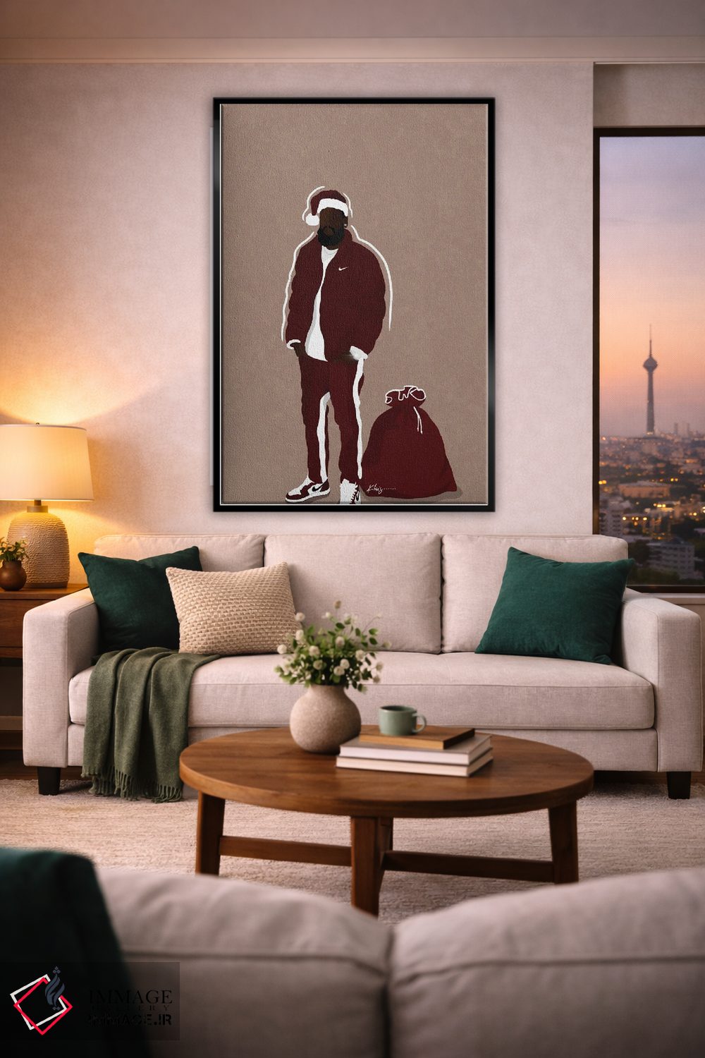 تابلو دکوراتیو بابانوئل امروزی اثر خیا ای - D3B