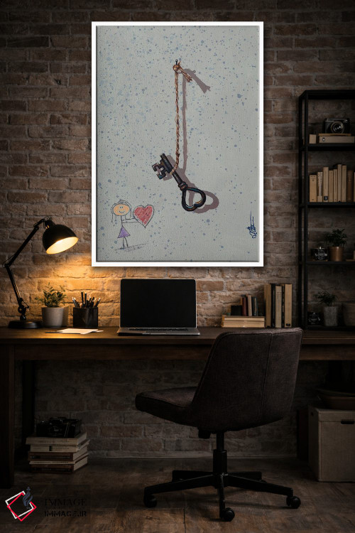 تابلو کلاسیک کلید قلب من اثر کی. آرتور - D2W