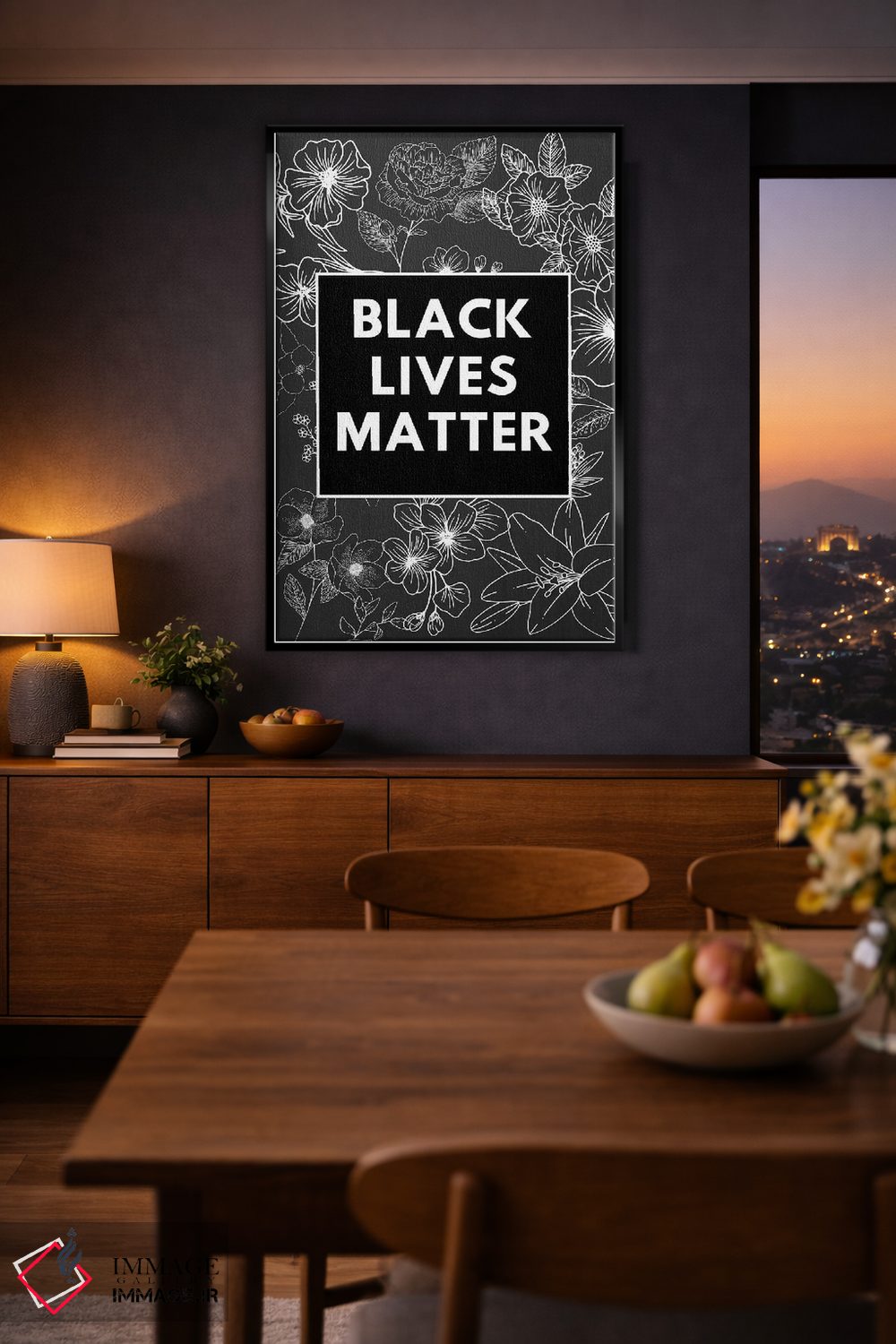 تابلو دکوراتیو زندگی سیاه پوستان مهم است اثر خارین هینز - D2B