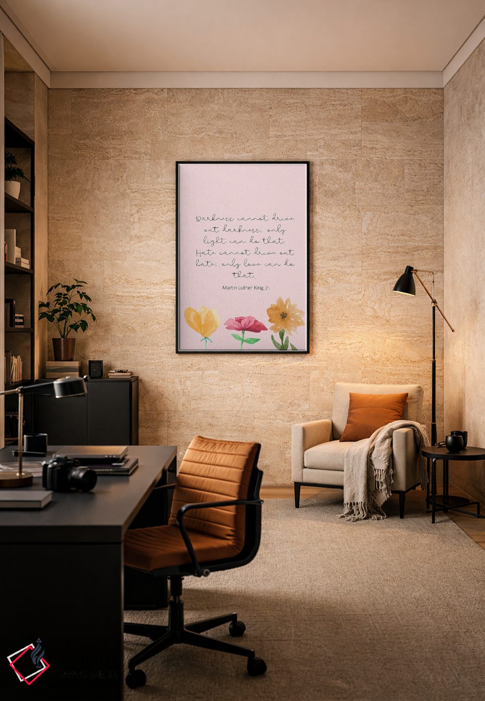 تابلو دکوراتیو نقل قول مارتین لوتر کینگ جونیور اثر خارین هینز - D6B