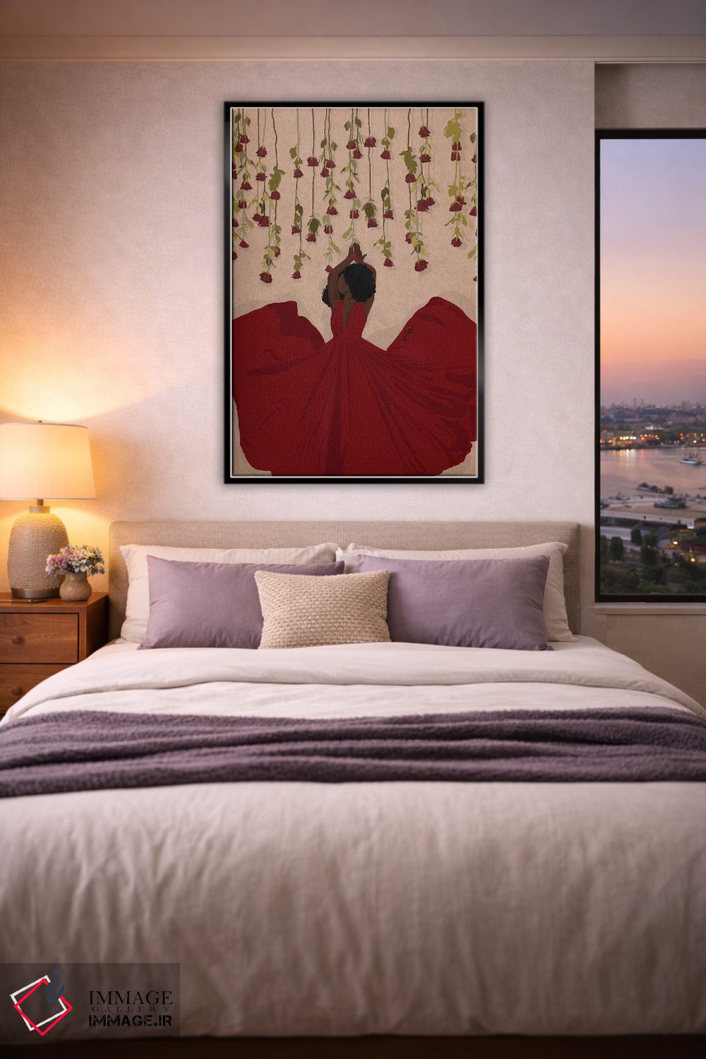 تابلو دکوراتیو رزها قرمزند اثر خیا ای - D5B