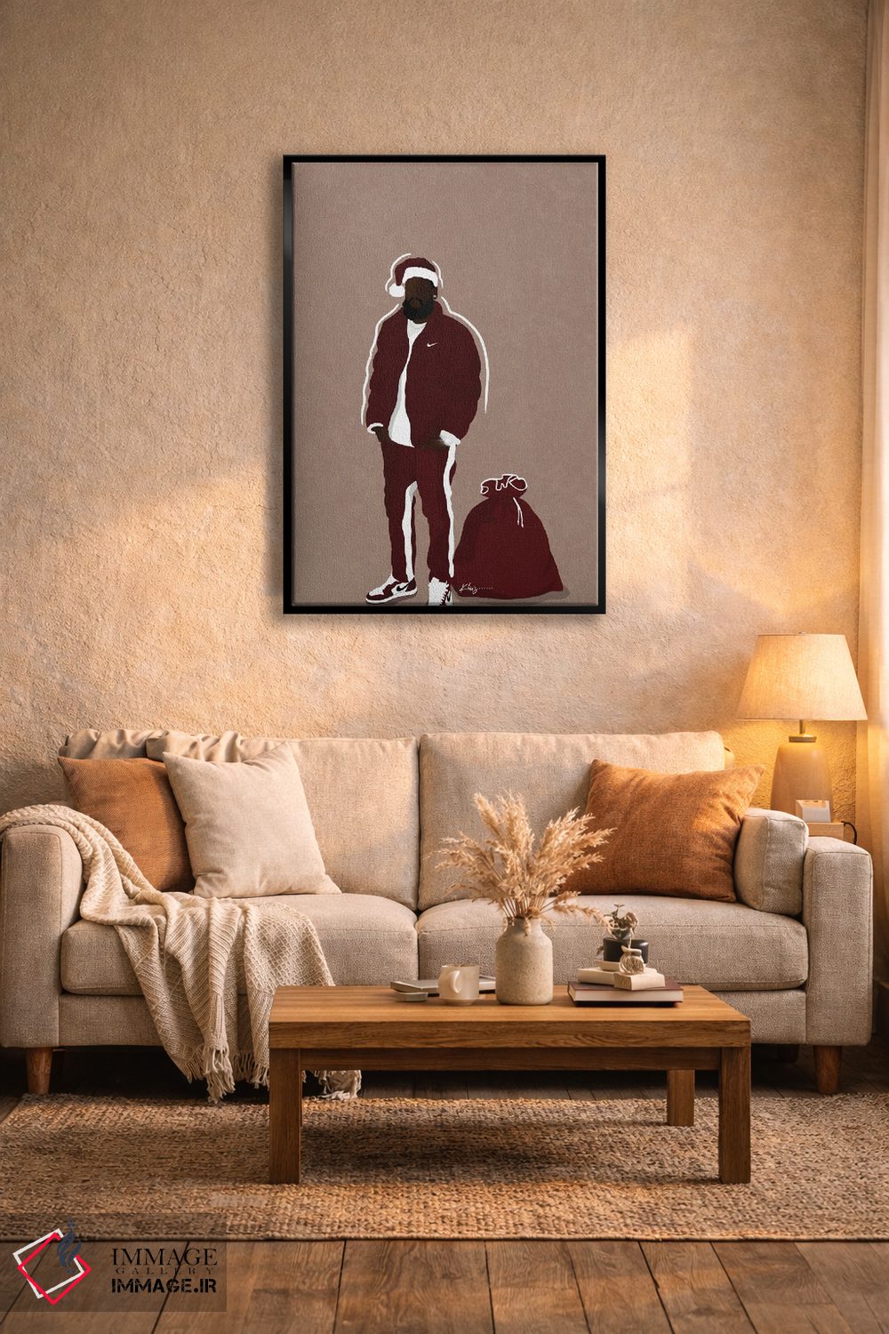 تابلو دکوراتیو بابانوئل امروزی اثر خیا ای - D5B