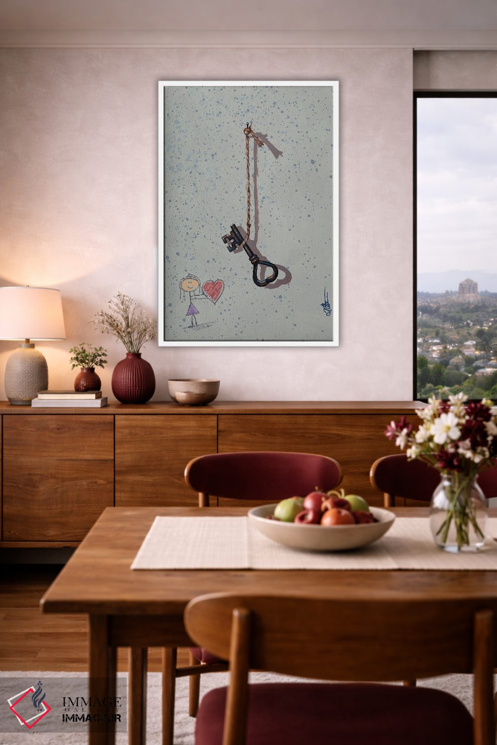 تابلو کلاسیک کلید قلب من اثر کی. آرتور - D3W