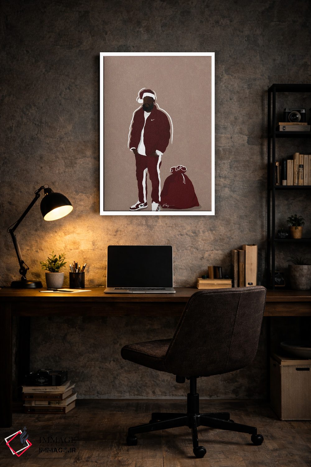 تابلو دکوراتیو بابانوئل امروزی اثر خیا ای - D6W