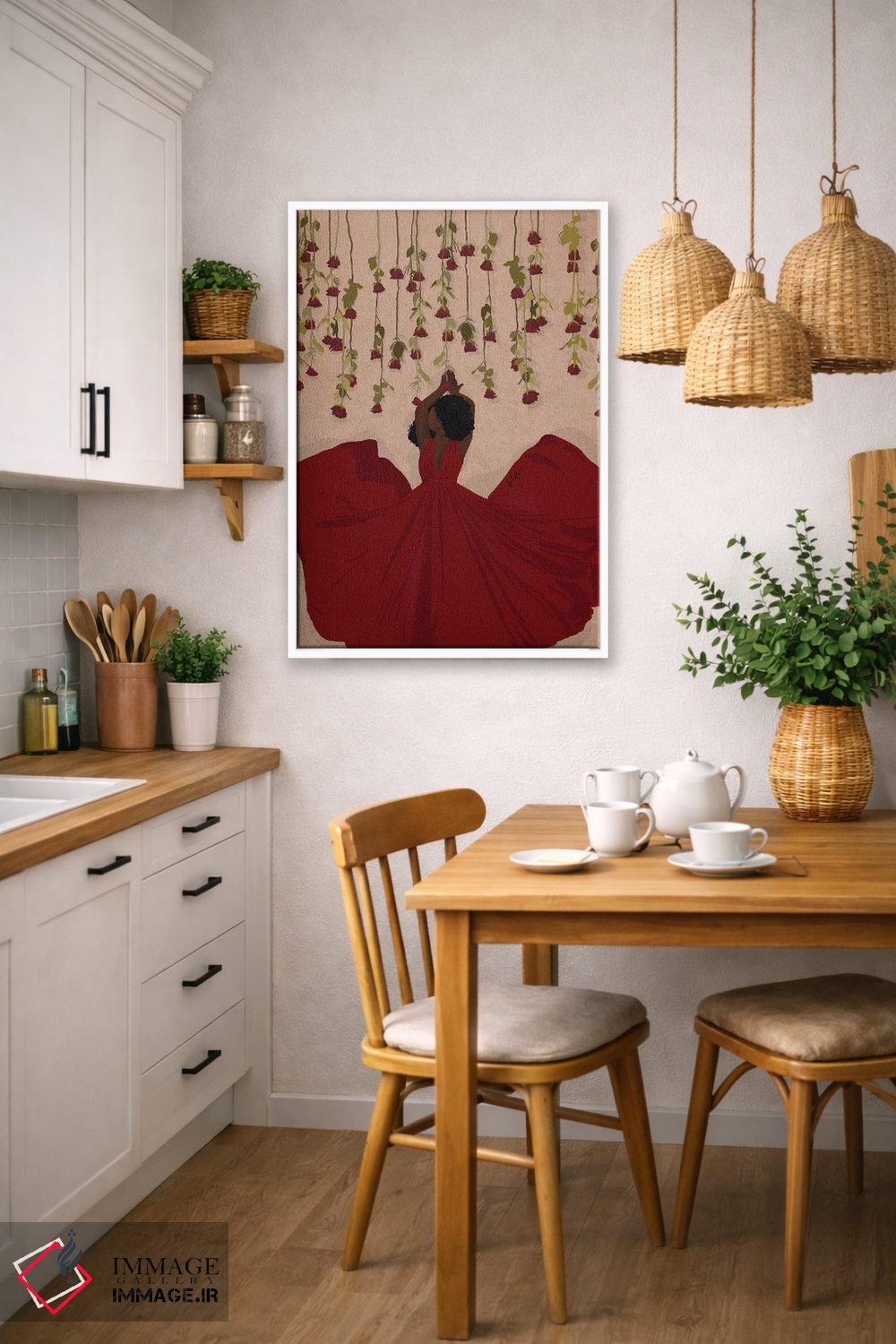 تابلو دکوراتیو رزها قرمزند اثر خیا ای - D6W