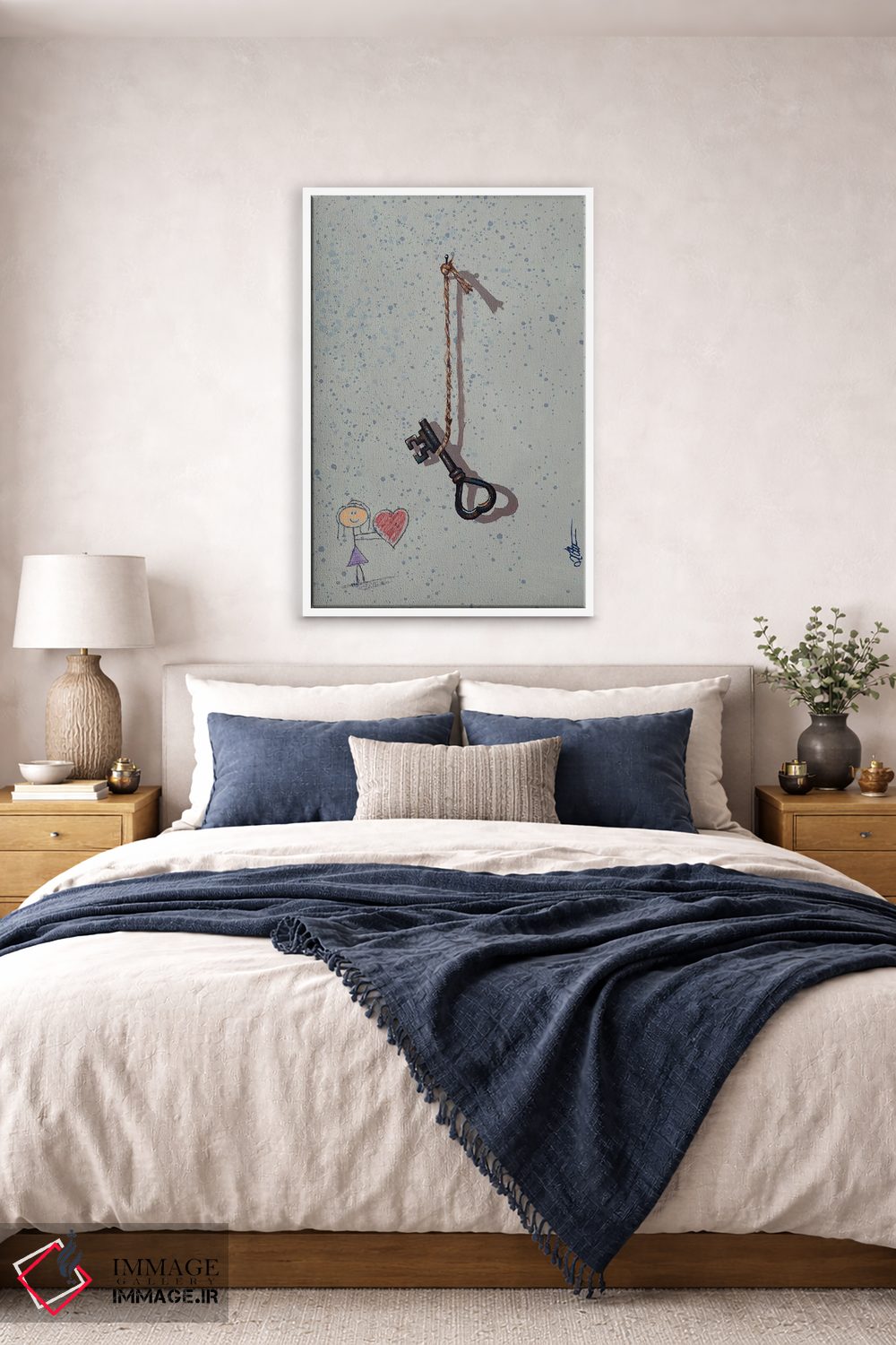 تابلو کلاسیک کلید قلب من اثر کی. آرتور - D5W