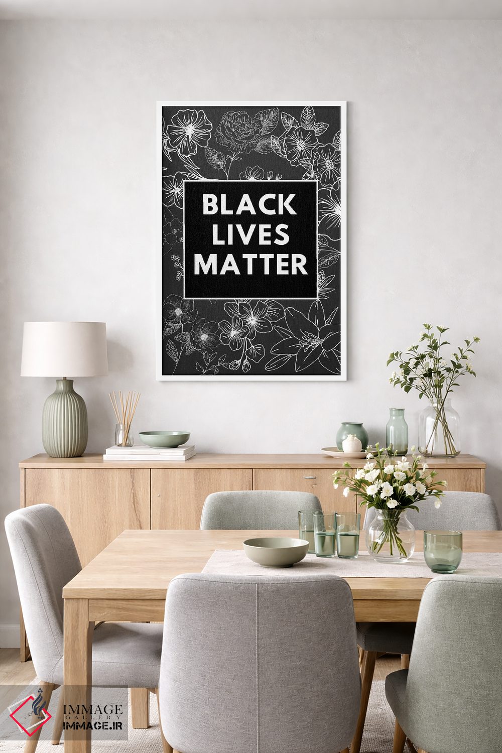 تابلو دکوراتیو زندگی سیاه پوستان مهم است اثر خارین هینز - D5W