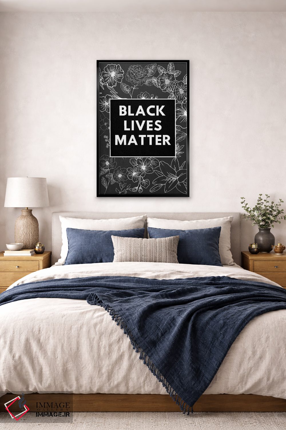 تابلو دکوراتیو زندگی سیاه پوستان مهم است اثر خارین هینز - D6B