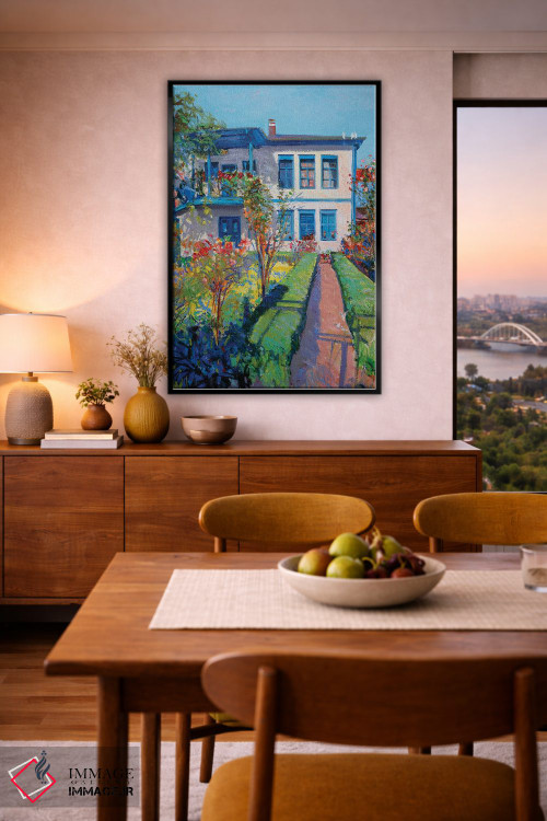 تابلو دکوراتیو باغ هنرمند اثر خانلار اسدالله یف - D6B