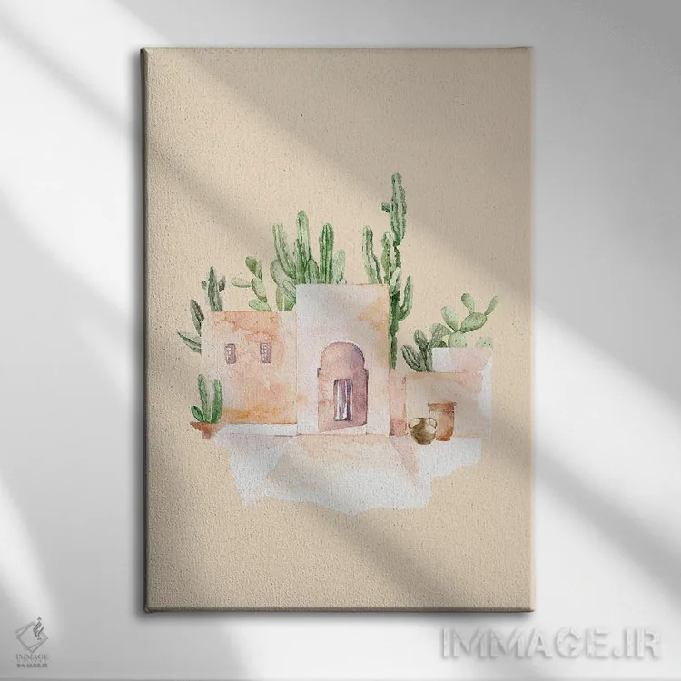 تابلو دکوراتیو منظره صحرای مراکش اثر خارین هینز - نمای روبهرو روی دیوار